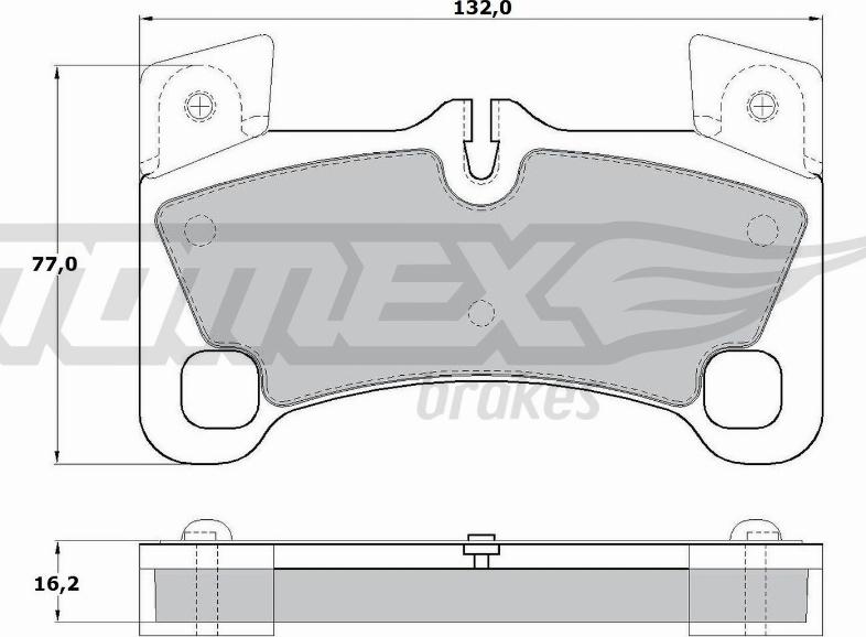TOMEX brakes TX 17-15 - Комплект спирачно феродо, дискови спирачки vvparts.bg