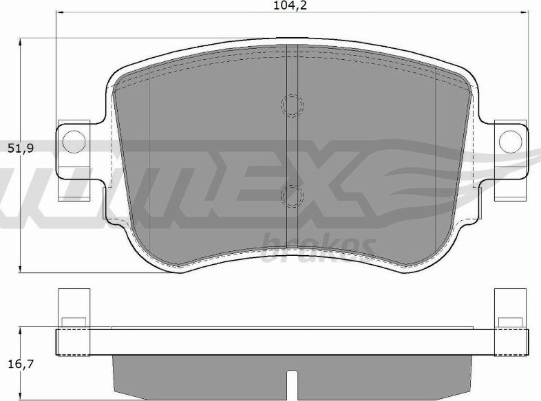 TOMEX brakes TX 17-32 - Комплект спирачно феродо, дискови спирачки vvparts.bg