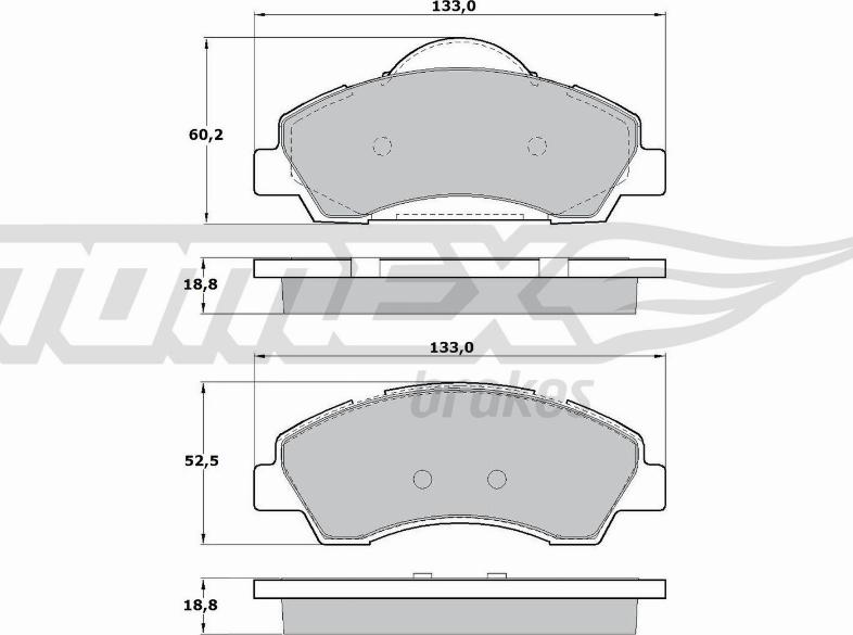 TOMEX brakes TX 17-28 - Комплект спирачно феродо, дискови спирачки vvparts.bg