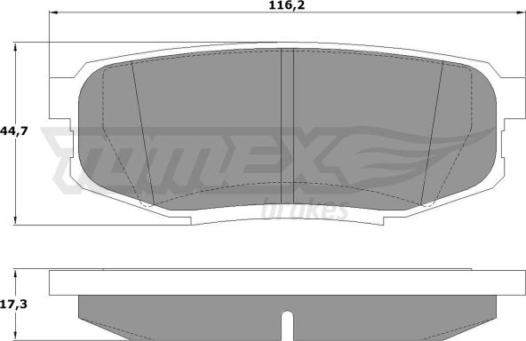 TOMEX brakes TX 17-78 - Комплект спирачно феродо, дискови спирачки vvparts.bg