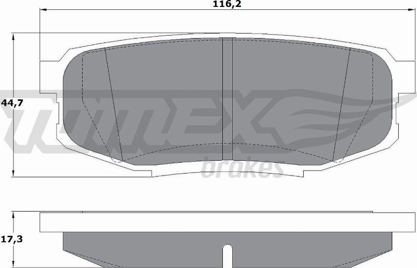 TOMEX brakes TX 17-78 - Комплект спирачно феродо, дискови спирачки vvparts.bg