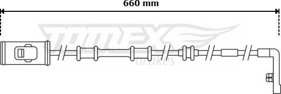 TOMEX brakes TX 30-96 - Предупредителен контактен сензор, износване на накладките vvparts.bg