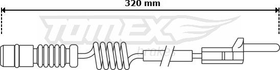 TOMEX brakes TX 30-97 - Предупредителен контактен сензор, износване на накладките vvparts.bg