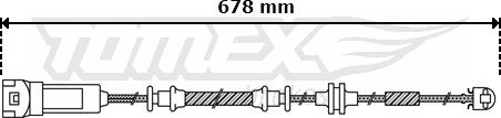 TOMEX brakes TX 30-48 - Предупредителен контактен сензор, износване на накладките vvparts.bg