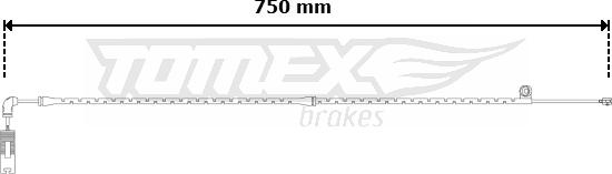 TOMEX brakes TX 30-59 - Предупредителен контактен сензор, износване на накладките vvparts.bg