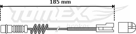TOMEX brakes TX 30-54 - Предупредителен контактен сензор, износване на накладките vvparts.bg