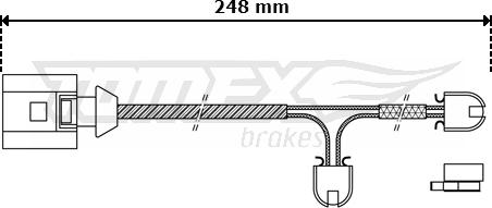 TOMEX brakes TX 30-52 - Предупредителен контактен сензор, износване на накладките vvparts.bg