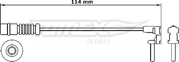 TOMEX brakes TX 30-69 - Предупредителен контактен сензор, износване на накладките vvparts.bg