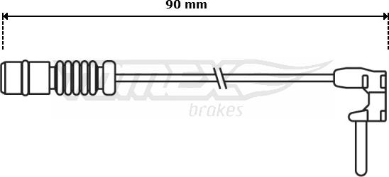 TOMEX brakes TX 30-65 - Предупредителен контактен сензор, износване на накладките vvparts.bg