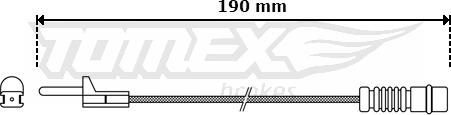 TOMEX brakes TX 30-09 - Предупредителен контактен сензор, износване на накладките vvparts.bg