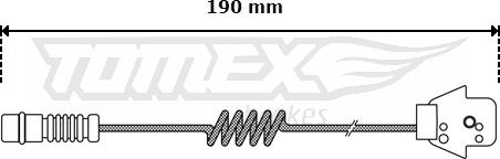 TOMEX brakes TX 30-05 - Предупредителен контактен сензор, износване на накладките vvparts.bg