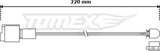 TOMEX brakes TX 30-03 - Предупредителен контактен сензор, износване на накладките vvparts.bg