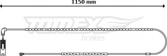 TOMEX brakes TX 30-89 - Предупредителен контактен сензор, износване на накладките vvparts.bg