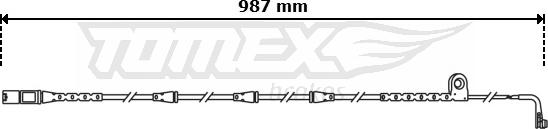 TOMEX brakes TX 30-81 - Предупредителен контактен сензор, износване на накладките vvparts.bg