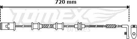 TOMEX brakes TX 30-39 - Предупредителен контактен сензор, износване на накладките vvparts.bg