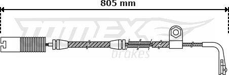 TOMEX brakes TX 30-34 - Предупредителен контактен сензор, износване на накладките vvparts.bg