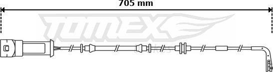 TOMEX brakes TX 30-79 - Предупредителен контактен сензор, износване на накладките vvparts.bg