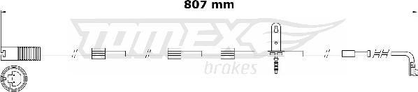 TOMEX brakes TX 31-00 - Предупредителен контактен сензор, износване на накладките vvparts.bg