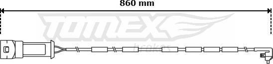 TOMEX brakes TX 31-02 - Предупредителен контактен сензор, износване на накладките vvparts.bg