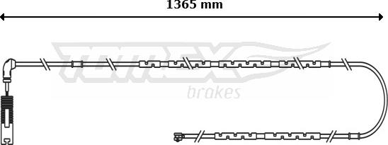 TOMEX brakes TX 31-10 - Предупредителен контактен сензор, износване на накладките vvparts.bg