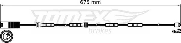 TOMEX brakes TX 31-36 - Предупредителен контактен сензор, износване на накладките vvparts.bg