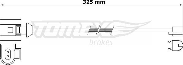 TOMEX brakes TX 31-26 - Предупредителен контактен сензор, износване на накладките vvparts.bg