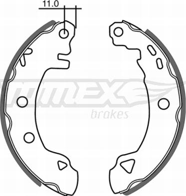TOMEX brakes TX 21-02 - Комплект спирачна челюст vvparts.bg