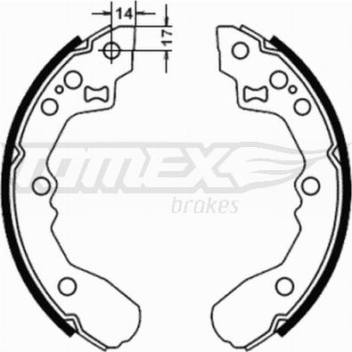 TOMEX brakes TX 21-78 - Комплект спирачна челюст vvparts.bg