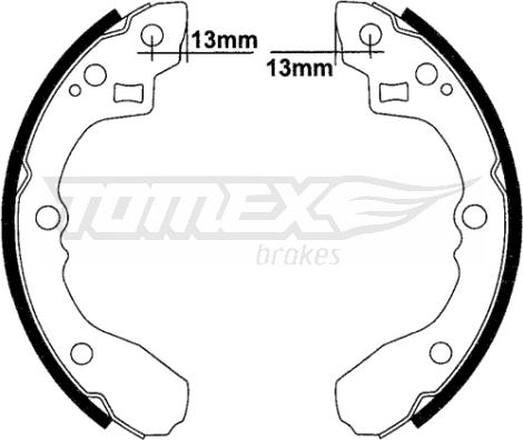 TOMEX brakes TX 22-33 - Комплект спирачна челюст vvparts.bg