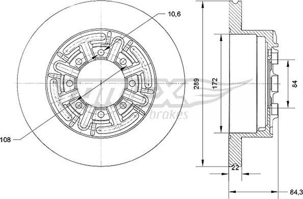 TOMEX brakes TX 70-48 - Спирачен диск vvparts.bg