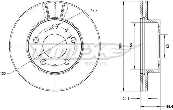 TOMEX brakes TX 70-60 - Спирачен диск vvparts.bg