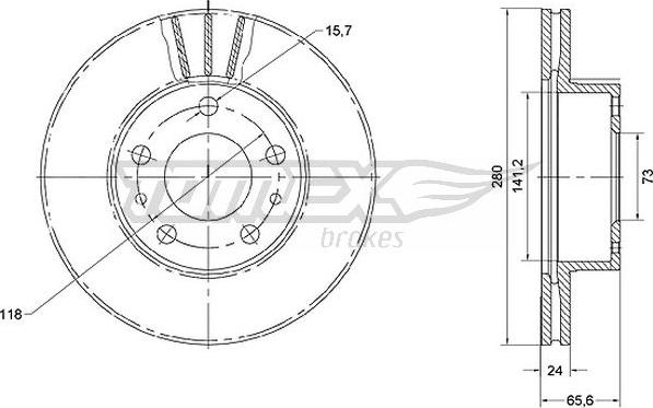 TOMEX brakes TX 70-19 - Спирачен диск vvparts.bg