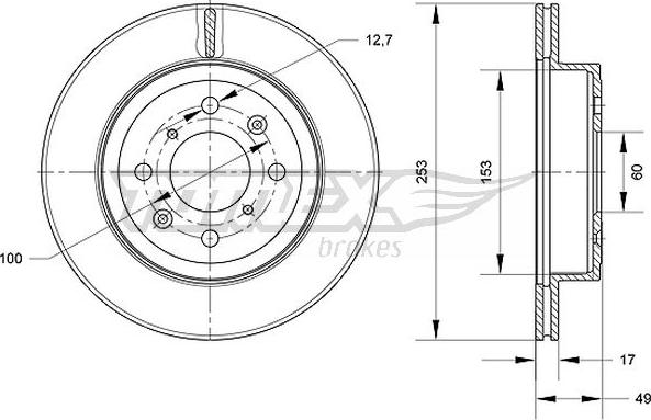 TOMEX brakes TX 70-84 - Спирачен диск vvparts.bg