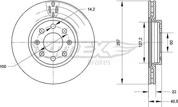 TOMEX brakes TX 70-85 - Спирачен диск vvparts.bg