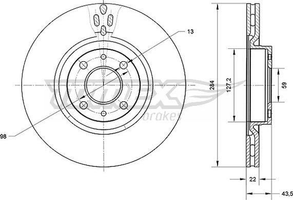 TOMEX brakes TX 70-83 - Спирачен диск vvparts.bg