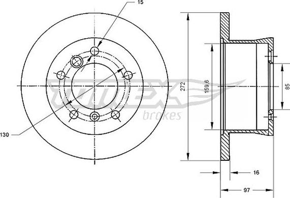 TOMEX brakes TX 70-35 - Спирачен диск vvparts.bg