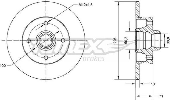 TOMEX brakes TX 70-71 - Спирачен диск vvparts.bg