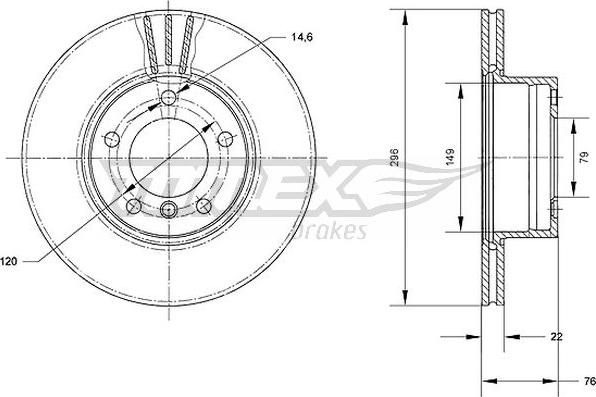 TOMEX brakes TX 71-05 - Спирачен диск vvparts.bg