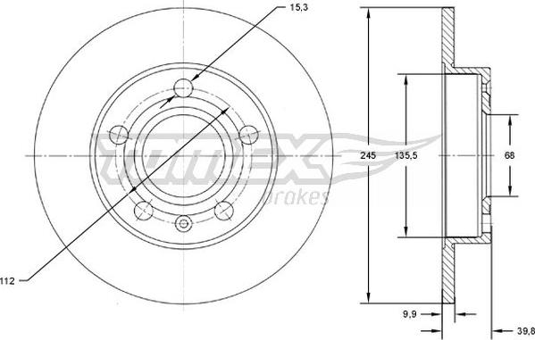 TOMEX brakes TX 71-71 - Спирачен диск vvparts.bg