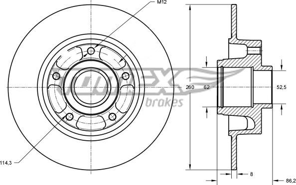 TOMEX brakes TX 73-551 - Спирачен диск vvparts.bg