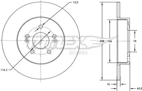 TOMEX brakes TX 73-05 - Спирачен диск vvparts.bg