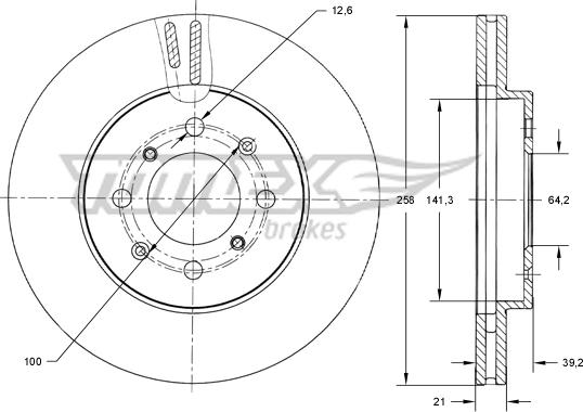 TOMEX brakes TX 73-81 - Спирачен диск vvparts.bg