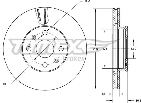 TOMEX brakes TX 73-33 - Спирачен диск vvparts.bg