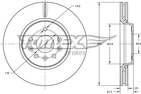 TOMEX brakes TX 73-79 - Спирачен диск vvparts.bg