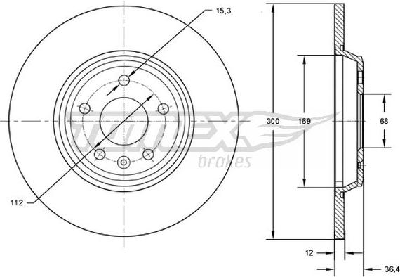 TOMEX brakes TX 72-50 - Спирачен диск vvparts.bg