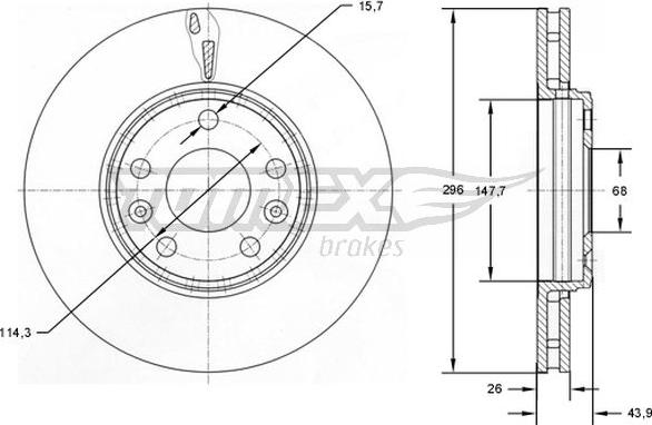 TOMEX brakes TX 72-51 - Спирачен диск vvparts.bg