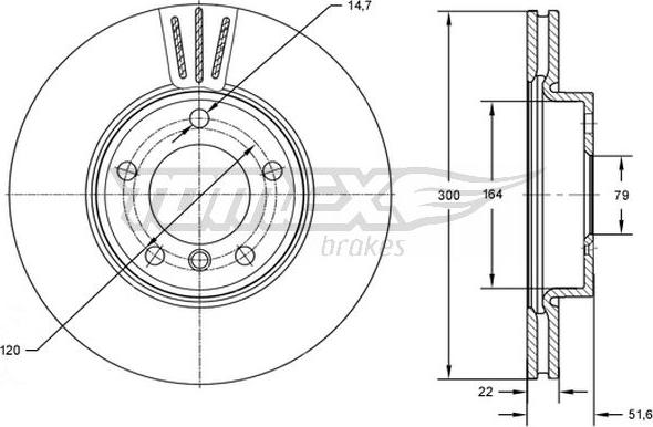 TOMEX brakes TX 72-85 - Спирачен диск vvparts.bg