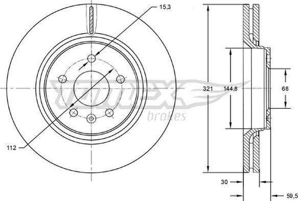 TOMEX brakes TX 72-81 - Спирачен диск vvparts.bg