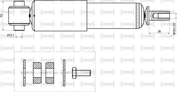 TOOR SG54100 - Амортисьор vvparts.bg