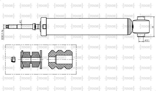 TOOR SG58580 - Амортисьор vvparts.bg